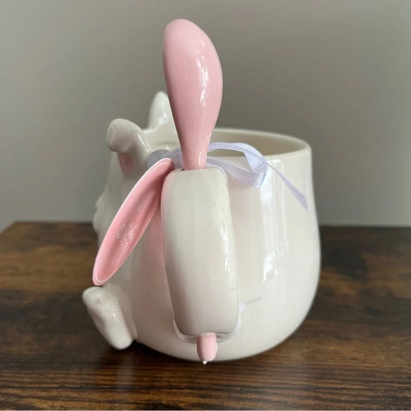 Arlington| 3D Ceramic Hand-Painted Bunny Mug & Spoon Set Spring Easter - Picture 6 of 8